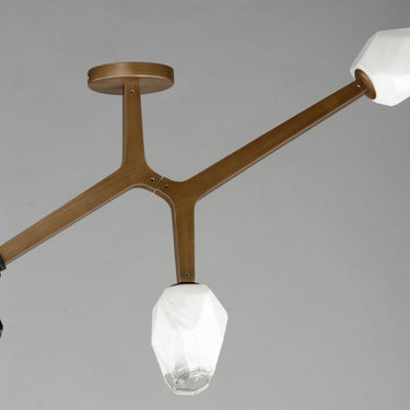 ET2 Blossom 3-Light LED Flush Mount Natural Aged Brass