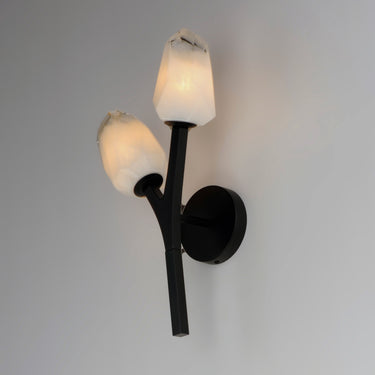 ET2 Blossom branched frost glass wall sconce, Black, alternate view