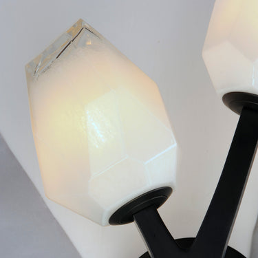 ET2 Blossom branched frost glass wall sconce, Black, alternate view