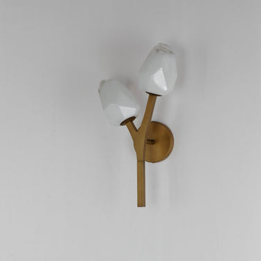 ET2 Blossom 2-Light LED Wall Sconce Natural Aged Brass