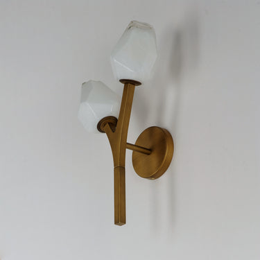 ET2 Blossom 2-Light LED Wall Sconce Natural Aged Brass