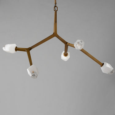 ET2 Blossom 5-Light LED Pendant Natural Aged Brass