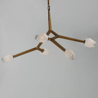 ET2 Blossom 5-Light LED Pendant Natural Aged Brass