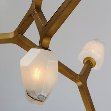 ET2 Blossom 5-Light LED Pendant Natural Aged Brass