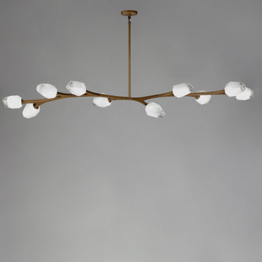ET2 Blossom 10-Light LED Pendant Natural Aged Brass