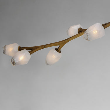 ET2 Blossom 10-Light LED Pendant Natural Aged Brass