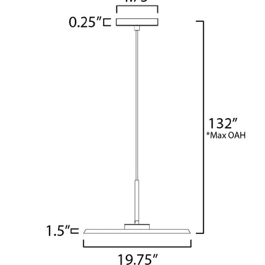 ET2 Berliner 20" LED Pendant Black