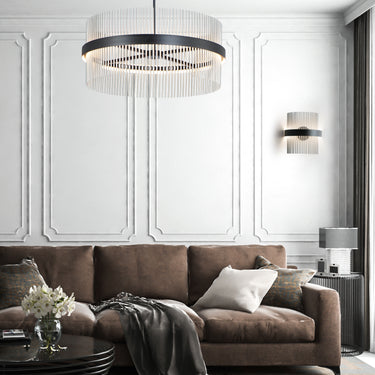 ET2 Chimes 34" LED Pendant WiZ Black/Satin Nickel