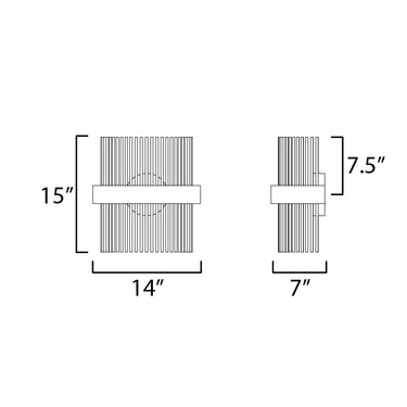 ET2 Chimes 5CCT Select Wall Sconce Black/Satin Nickel