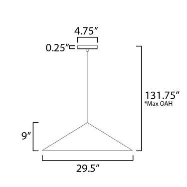 ET2 Pitch 30" LED Pendant Black