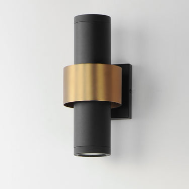ET2 Reveal Medium LED Outdoor Wall Sconce Black/Gold