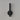 ET2 Reveal Outdoor banded tube wall sconce, 14 in Black, slim black tube on a round wall plate, angled view