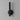 ET2 Reveal Outdoor banded tube wall sconce, 14 in Black, slim black tube on a round wall plate, side view