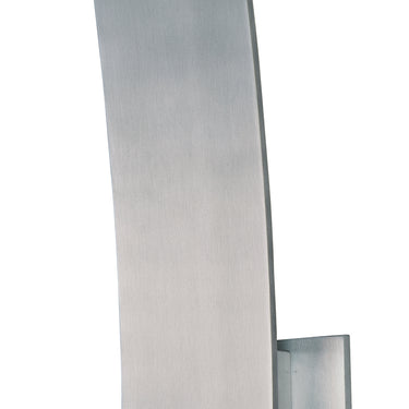 ET2 Alumilux Prime indirect aluminum outdoor wall light, Satin Aluminum, front view