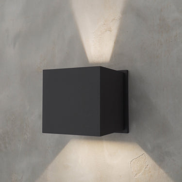 ET2 Alumilux: Cube LED Outdoor Wall Sconce Bronze