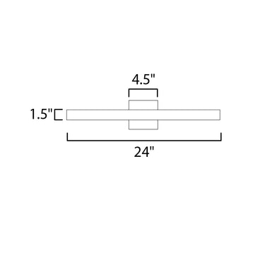 ET2 Alumilux: Line 24" LED Outdoor Wall Sconce Bronze