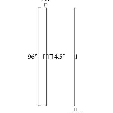 ET2 Alumilux: Line 96" LED Outdoor Wall Sconce White