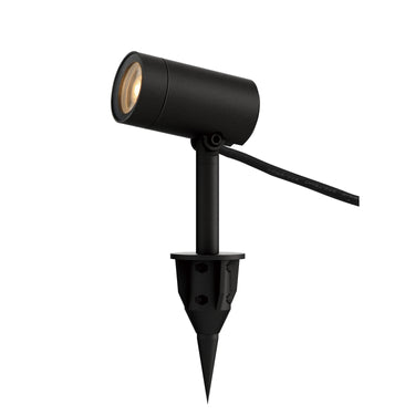 ET2 Alumilux Landscape low voltage aluminum spot light, Spot 8.25-inch 5-watt LED, Black, front view