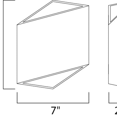 ET2 Alumilux: Facet LED Outdoor Wall Sconce Satin Aluminum