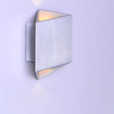 ET2 Alumilux: Facet LED Outdoor Wall Sconce Satin Aluminum