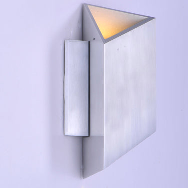 ET2 Alumilux: Facet LED Outdoor Wall Sconce Satin Aluminum