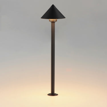 ET2 Alumilux: Bollard Cone Light with  24" Pole Black