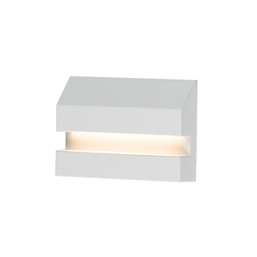 ET2 Brink recessed channel outdoor wall light, 5 x 3.25 in White, front view