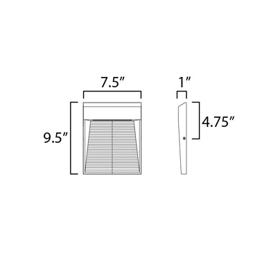 ET2 Steppes LED Outdoor Sconce Black