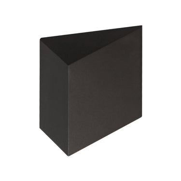 ET2 Fractal faceted cast aluminum outdoor wall light, 6.5 x 7.5 in Architectural Bronze, front view