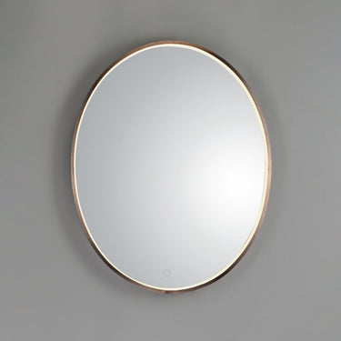 ET2 24" x 30" Oval LED Mirror Anodized Bronze