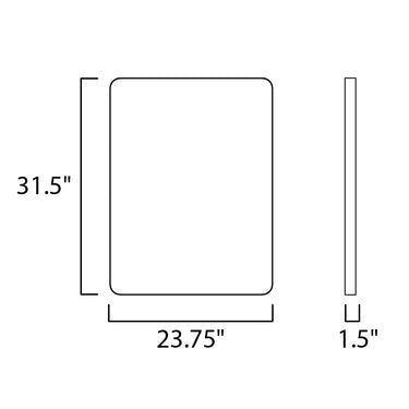 ET2 24" x 31.5" Rectangular LED Mirror Brushed Aluminum