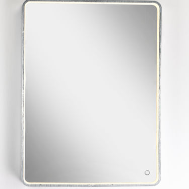 ET2 24" x 31.5" Rectangular LED Mirror Brushed Aluminum
