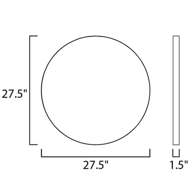 ET2 27.5" Round LED Mirror Brushed Aluminum