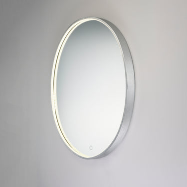 ET2 27.5" Round LED Mirror Brushed Aluminum