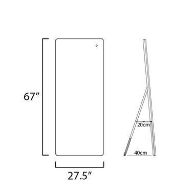 ET2 28" x 67" LED Mirror with Kick Stand Brushed Aluminum