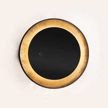 ET2 Floating LED Mirror Round 23.5" Gold Leaf/Black
