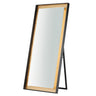 ET2 Floating 30" x 67" LED Free Standing Mirror Gold Leaf/Black