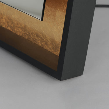 ET2 Floating 30" x 67" LED Free Standing Mirror Gold Leaf/Black