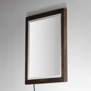 ET2 Sawyer 24"x32" Walnut Framed LED Mirror Walnut