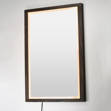 ET2 Sawyer 48"x32" Walnut Framed LED Mirror Walnut