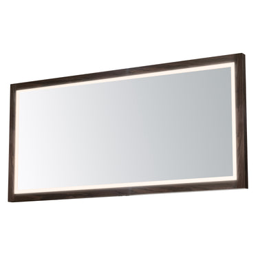ET2 Sawyer 68"x32" Walnut Framed LED Mirror Walnut