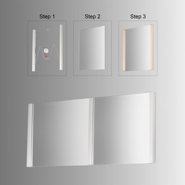 ET2 Luminance 33"W x 36"H LED Mirror Kit Polished Chrome
