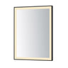 ET2 Framed rectangular frame mirror, 24x32 Black, front view