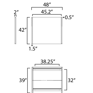 ET2 Luminance W48 x H42 LED Mirror 3000k Polished Chrome