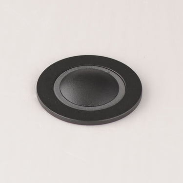 ET2 Alumilux Landscape in-ground light 2.5 x 2 in (E42420), Black, top view of the round trim ring