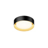 ET2 Echo 13" LED Flush Mount Black/Gold