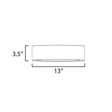 ET2 Echo 13" LED Flush Mount Black/Gold