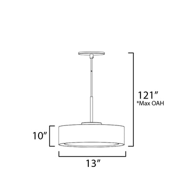 ET2 Echo 13" LED Pendant White/Black