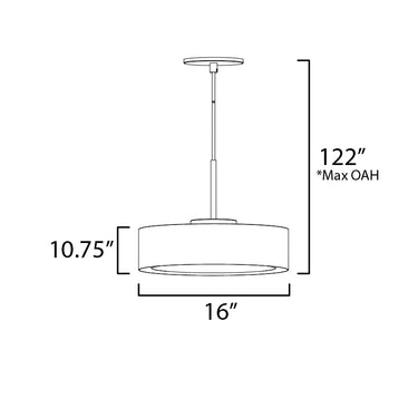 ET2 Echo 16" LED Pendant Black/Gold