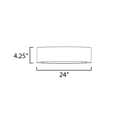 ET2 Echo 24" LED Flush Mount White/Gold